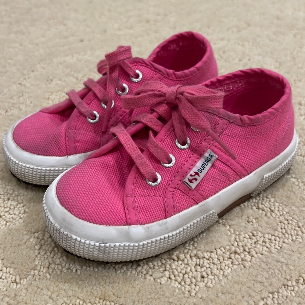 Superga Hot Pink Lave Up Sneakers size 25 (8.5 toddler)